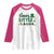 Funny St Patrick's Day Sassy Little Lassie Raglan Shirt Shamrock