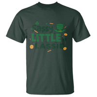 Funny St Patrick's Day Sassy Little Lassie T Shirt Shamrock
