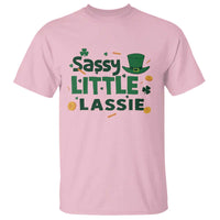 Funny St Patrick's Day Sassy Little Lassie T Shirt Shamrock