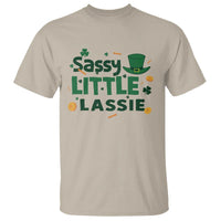 Funny St Patrick's Day Sassy Little Lassie T Shirt Shamrock
