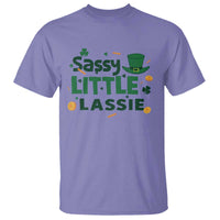 Funny St Patrick's Day Sassy Little Lassie T Shirt Shamrock