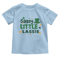 Funny St Patrick's Day Sassy Little Lassie Toddler T Shirt Shamrock