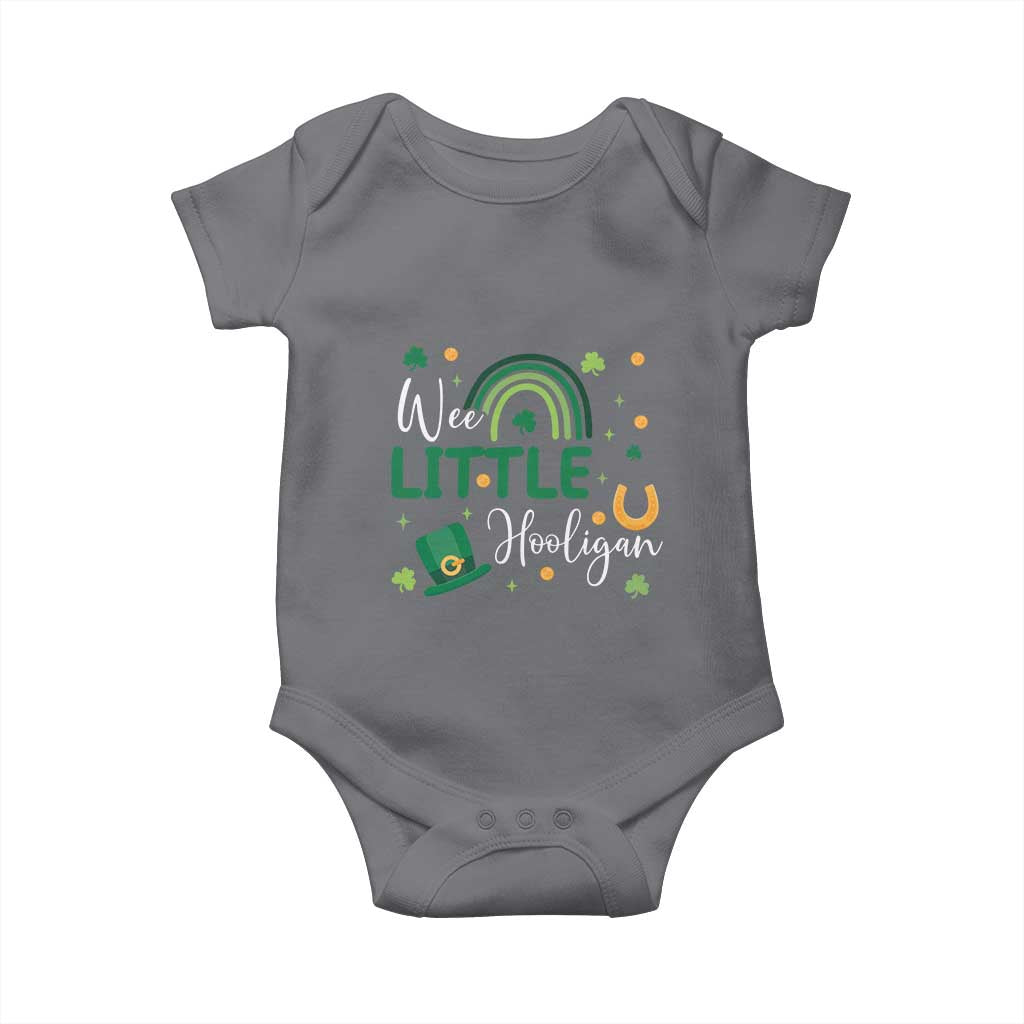 Funny Wee Little Hooligan Baby Onesie St Patrick's Day Shamrock Rainbow