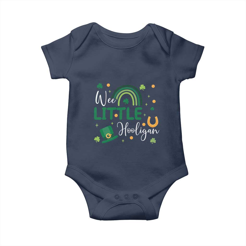 Funny Wee Little Hooligan Baby Onesie St Patrick's Day Shamrock Rainbow