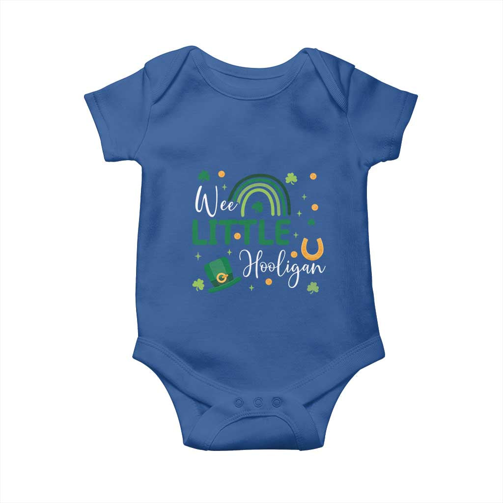 Funny Wee Little Hooligan Baby Onesie St Patrick's Day Shamrock Rainbow