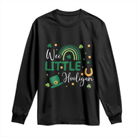 Funny Wee Little Hooligan Long Sleeve Shirt St Patrick's Day Shamrock Rainbow