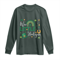 Funny Wee Little Hooligan Long Sleeve Shirt St Patrick's Day Shamrock Rainbow