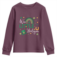 Funny Wee Little Hooligan Youth Sweatshirt St Patrick's Day Shamrock Rainbow
