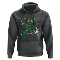 Funny Sassy Little Lassie Hoodie St Patrick's Day Shamrock Rainbow