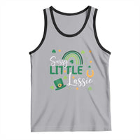 Funny Sassy Little Lassie Tank Top St Patrick's Day Shamrock Rainbow