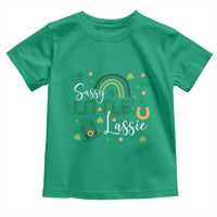 Funny Sassy Little Lassie Toddler T Shirt St Patrick's Day Shamrock Rainbow