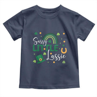 Funny Sassy Little Lassie Toddler T Shirt St Patrick's Day Shamrock Rainbow
