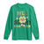Funny St Patrick's Day Wee Little Hooligan Long Sleeve Shirt Retro Groovy Clover