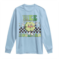 Funny St Patrick's Day Wee Little Hooligan Long Sleeve Shirt Retro Groovy Clover