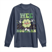 Funny St Patrick's Day Wee Little Hooligan Long Sleeve Shirt Retro Groovy Clover