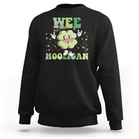 Funny St Patrick's Day Wee Little Hooligan Sweatshirt Retro Groovy Clover