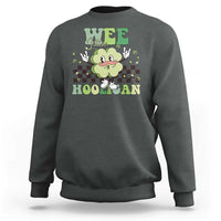Funny St Patrick's Day Wee Little Hooligan Sweatshirt Retro Groovy Clover