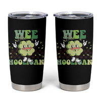 Funny St Patrick's Day Wee Little Hooligan Tumbler Cup Retro Groovy Clover