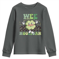 Funny St Patrick's Day Wee Little Hooligan Youth Sweatshirt Retro Groovy Clover