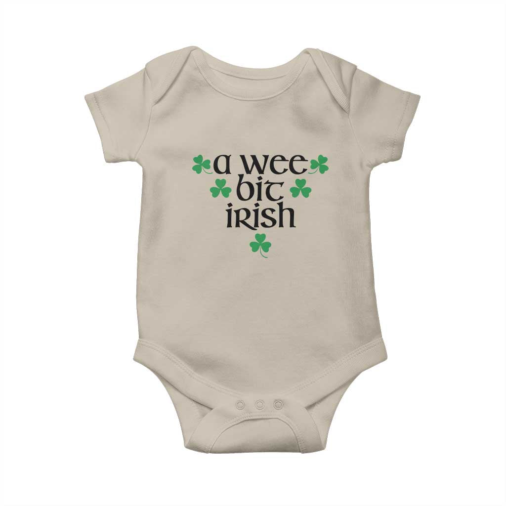 Funny Irish Heritage Baby Onesie A Wee Bit Irish St Patrick's Day Shamrock