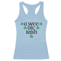 Funny Irish Heritage Racerback Tank Top A Wee Bit Irish St Patrick's Day Shamrock