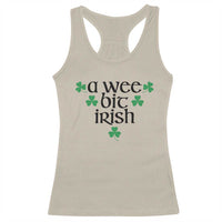 Funny Irish Heritage Racerback Tank Top A Wee Bit Irish St Patrick's Day Shamrock