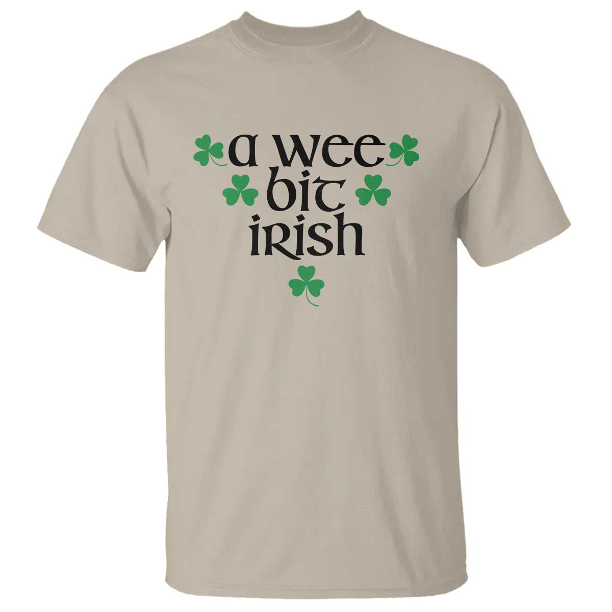 Funny Irish Heritage T Shirt A Wee Bit Irish St Patrick's Day Shamrock