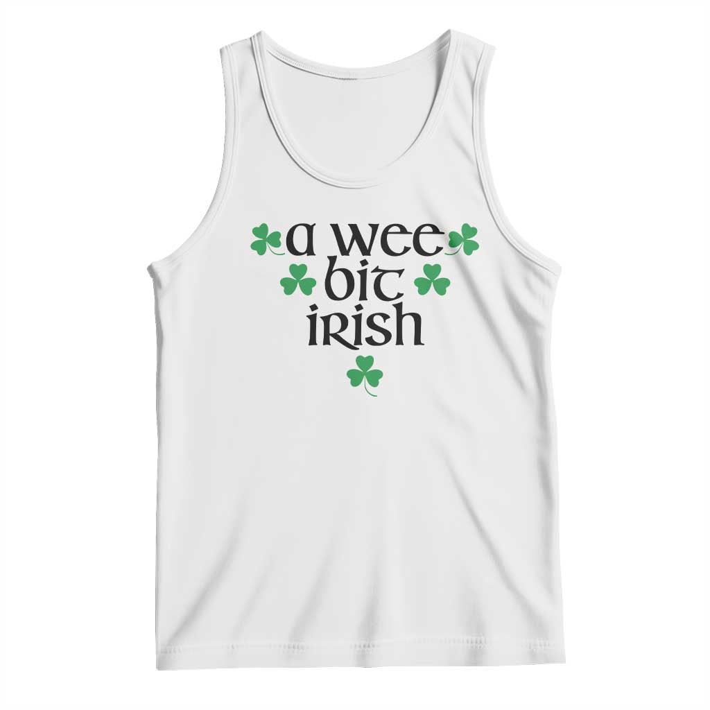 Funny Irish Heritage Tank Top A Wee Bit Irish St Patrick's Day Shamrock