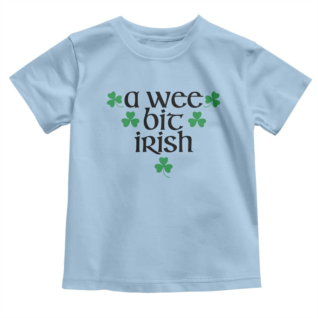 Funny Irish Heritage Toddler T Shirt A Wee Bit Irish St Patrick's Day Shamrock