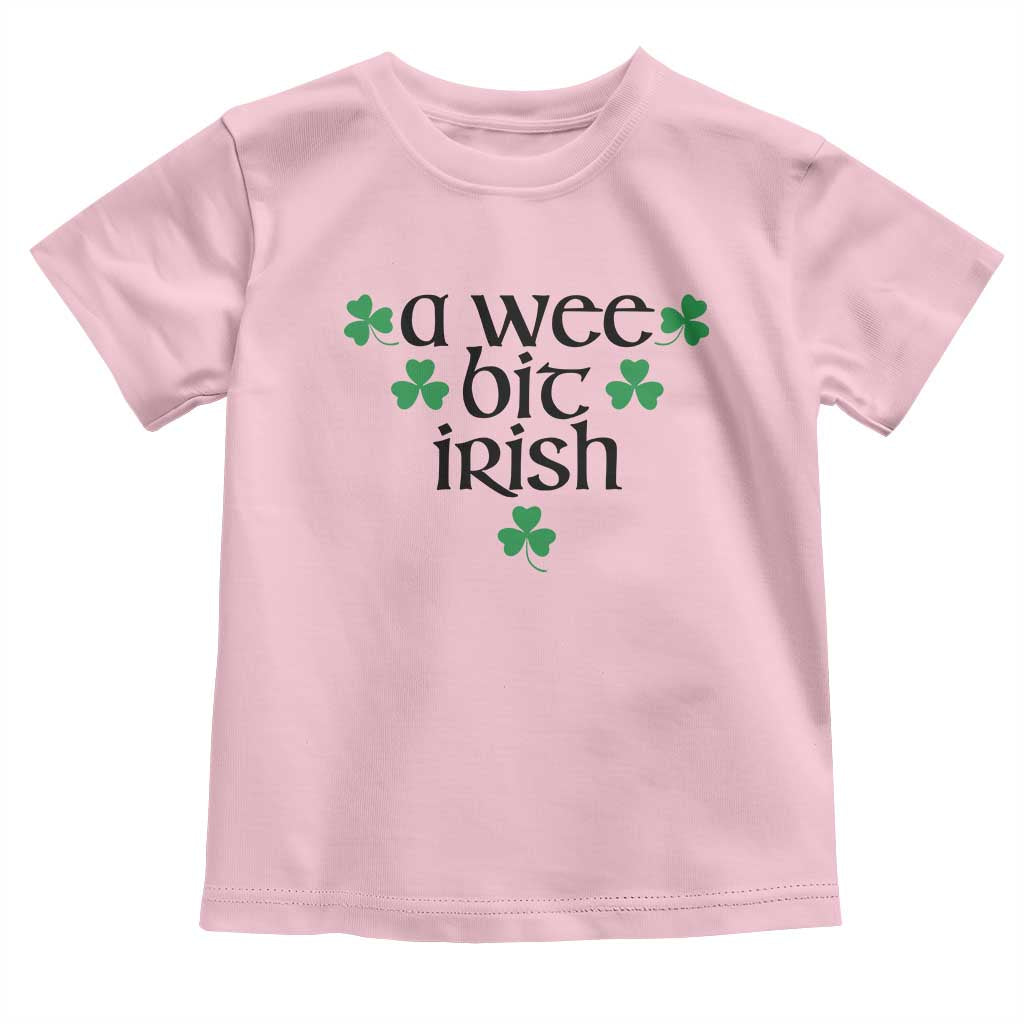 Funny Irish Heritage Toddler T Shirt A Wee Bit Irish St Patrick's Day Shamrock