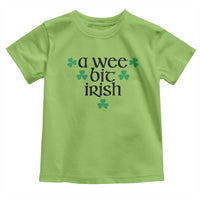 Funny Irish Heritage Toddler T Shirt A Wee Bit Irish St Patrick's Day Shamrock