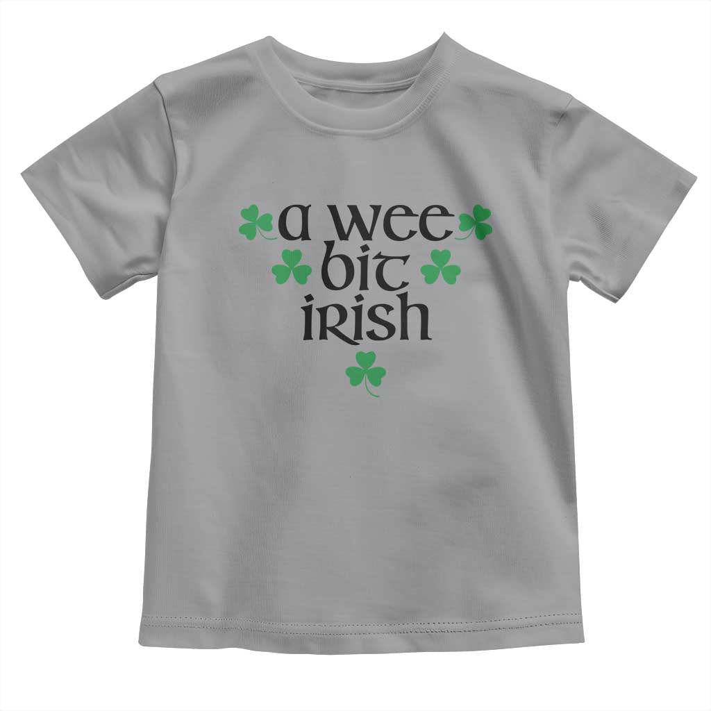 Funny Irish Heritage Toddler T Shirt A Wee Bit Irish St Patrick's Day Shamrock