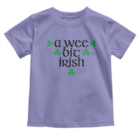 Funny Irish Heritage Toddler T Shirt A Wee Bit Irish St Patrick's Day Shamrock