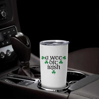 Funny Irish Heritage Tumbler Cup A Wee Bit Irish St Patrick's Day Shamrock