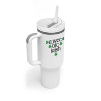 Funny Irish Heritage Tumbler With Handle A Wee Bit Irish St Patrick's Day Shamrock