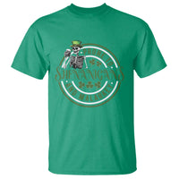 Funny Irish Prone To Shenanigans And Malarkey St Patrick's Day T Shirt Skeleton Beer Drinking