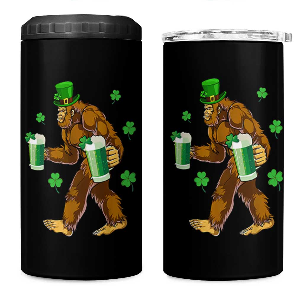 Funny Bigfoot St Patrick's Day Irish Beer Drinking 4 in 1 Can Cooler Tumbler - Wonder Print Shop