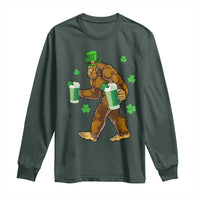 Funny Bigfoot St Patrick's Day Irish Beer Drinking Long Sleeve Shirt