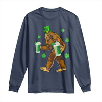 Funny Bigfoot St Patrick's Day Irish Beer Drinking Long Sleeve Shirt