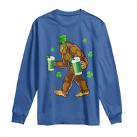 Funny Bigfoot St Patrick's Day Irish Beer Drinking Long Sleeve Shirt