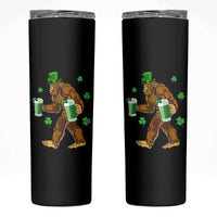 Funny Bigfoot St Patrick's Day Irish Beer Drinking Skinny Tumbler - Wonder Print Shop