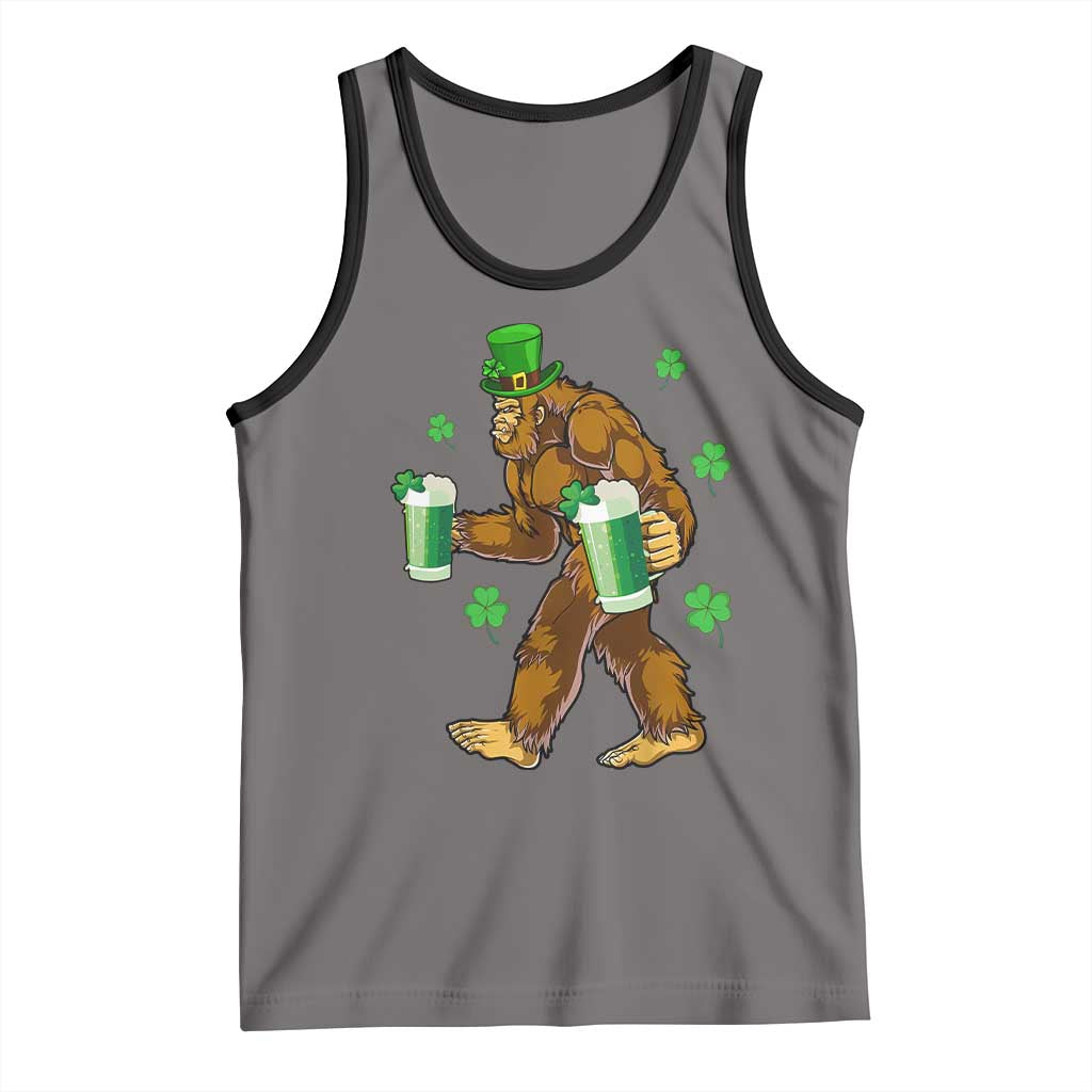 Funny Bigfoot St Patrick's Day Irish Beer Drinking Tank Top