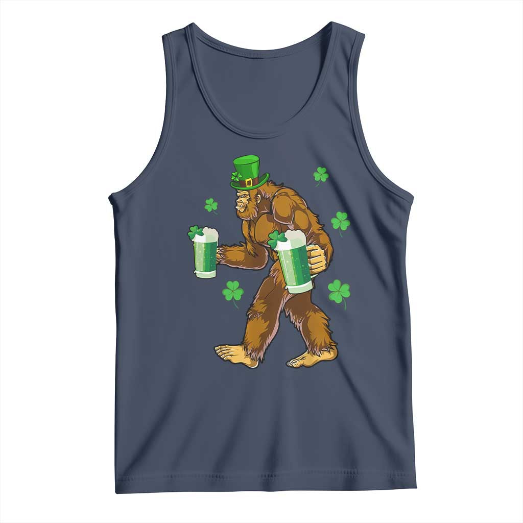 Funny Bigfoot St Patrick's Day Irish Beer Drinking Tank Top