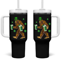 Funny Bigfoot St Patrick's Day Irish Beer Drinking Tumbler With Handle - Wonder Print Shop