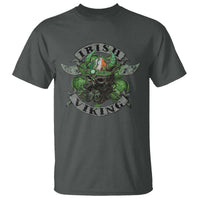 Funny Irish Viking T Shirt Vintage Shamrock Celtic Viking Skull