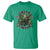 Funny Irish Viking T Shirt Vintage Shamrock Celtic Viking Skull