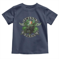 Funny Irish Viking Toddler T Shirt Vintage Shamrock Celtic Viking Skull