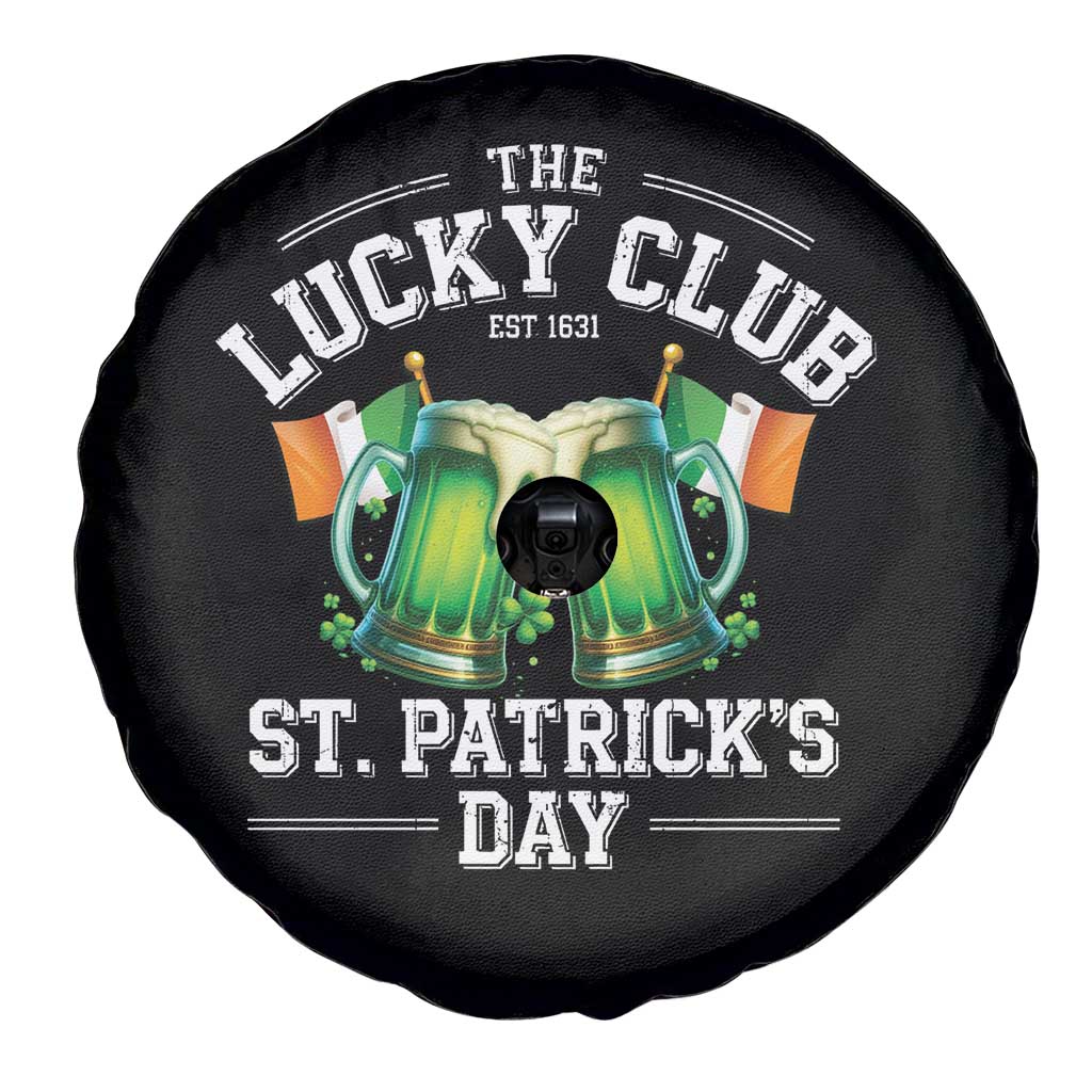 Funny St Patrick's Day Irish Beer Drinking Spare Tire Cover The Lucky Beer Club Ireland Flag