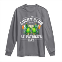 Funny St Patrick's Day Irish Beer Drinking Long Sleeve Shirt The Lucky Beer Club Ireland Flag