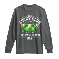 Funny St Patrick's Day Irish Beer Drinking Long Sleeve Shirt The Lucky Beer Club Ireland Flag